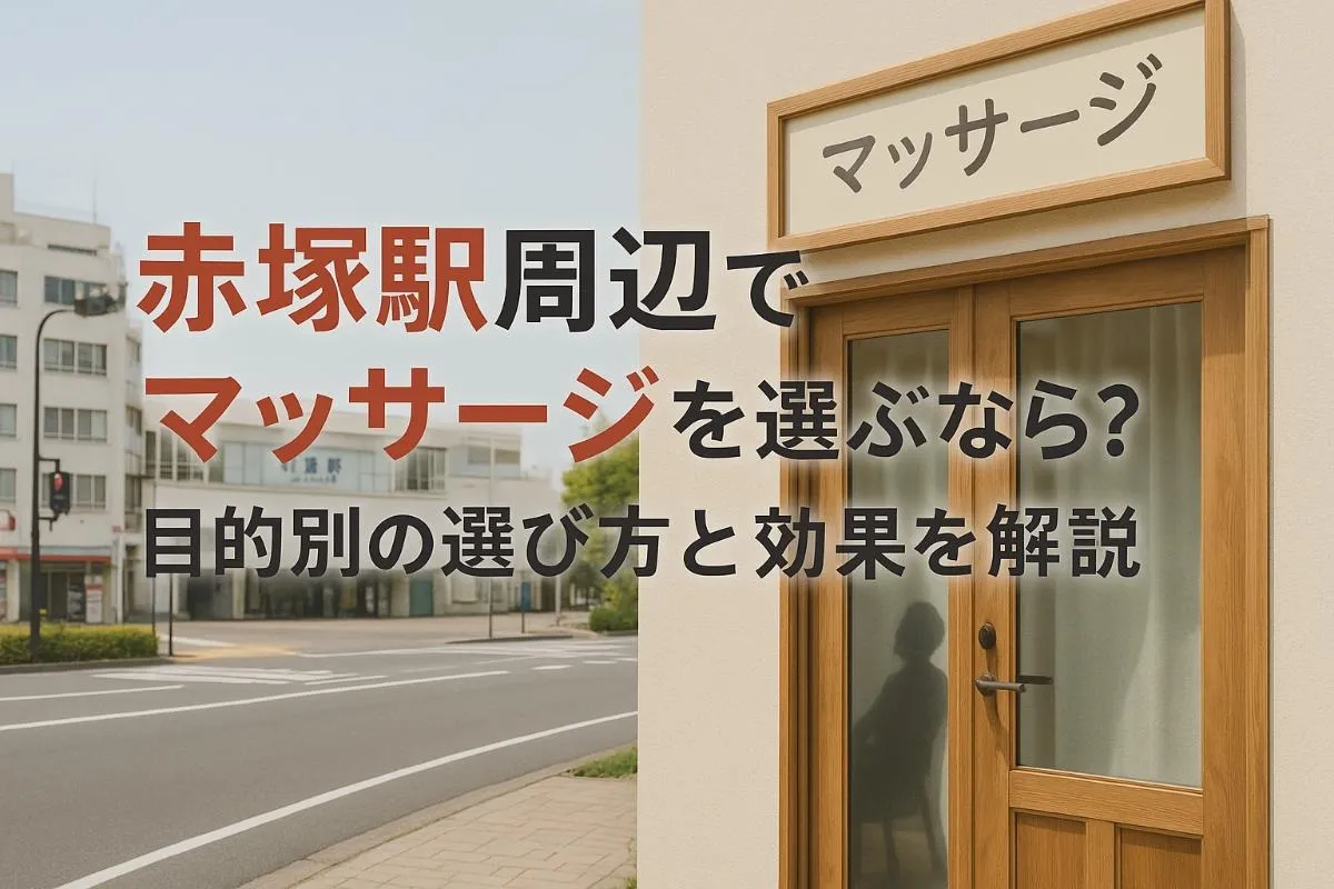 赤塚駅周辺でマッサージを選ぶなら？目的別の選び方と効果を解説